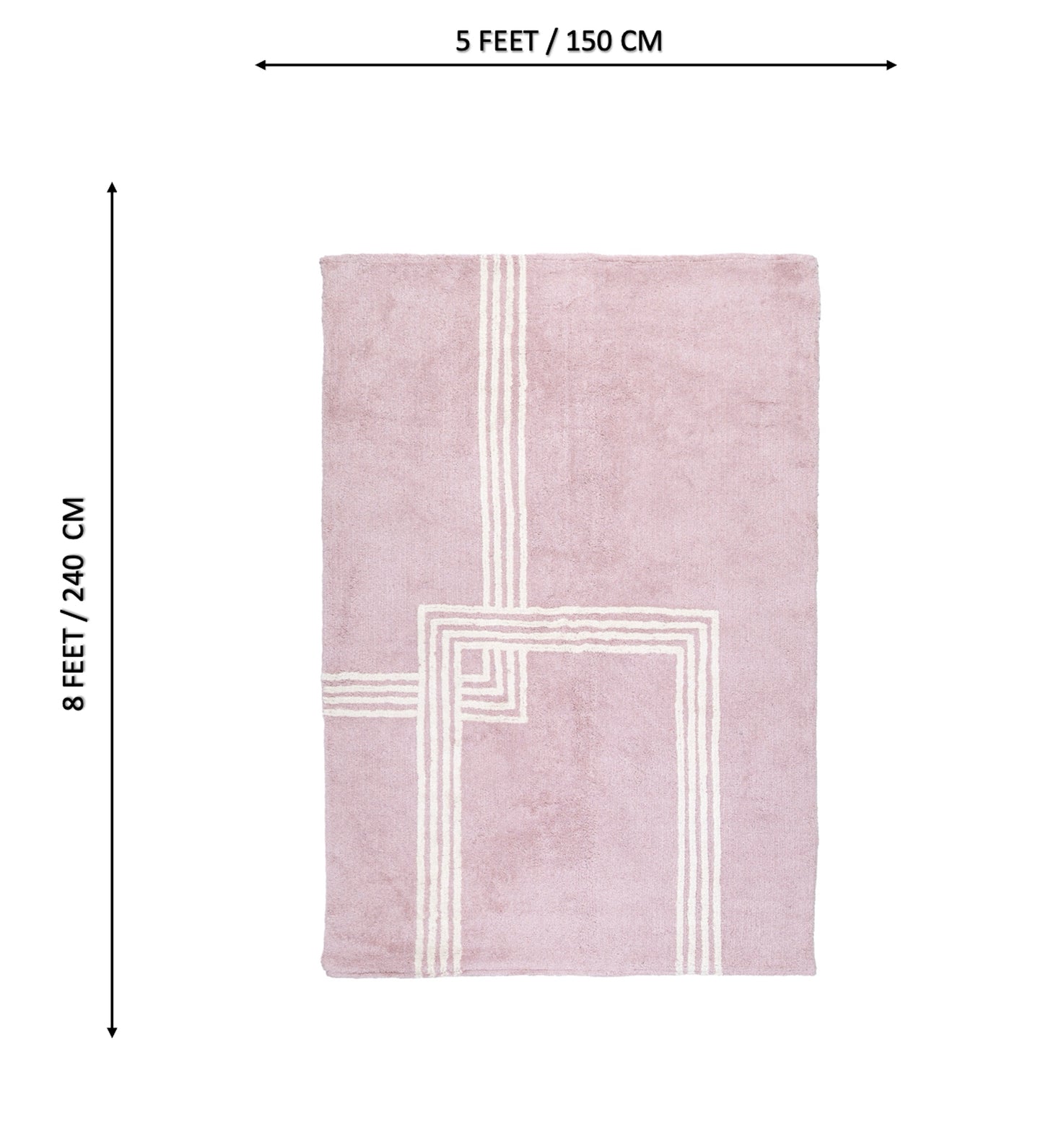 Blush Lines Hand Tufted Rug