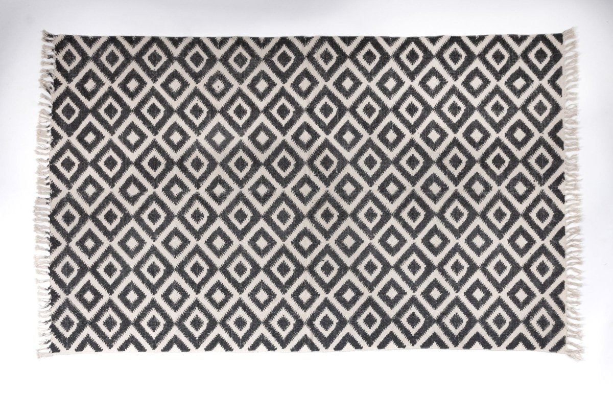 HAPUR - Hand Block Printed Cotton Rug