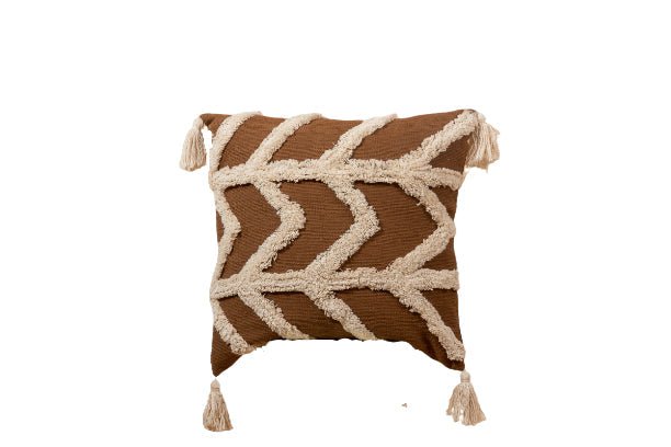 HICKORY - Designer Tufted Pillow Cover