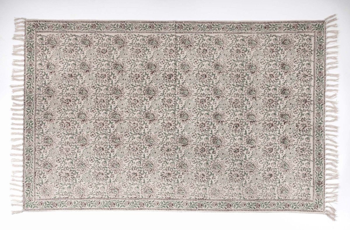 MALIKSHA -Hand Block Printed Cotton Rug