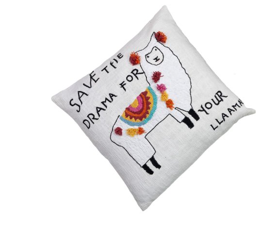 SHEEP - Hand-Embroidered Pillow Cover