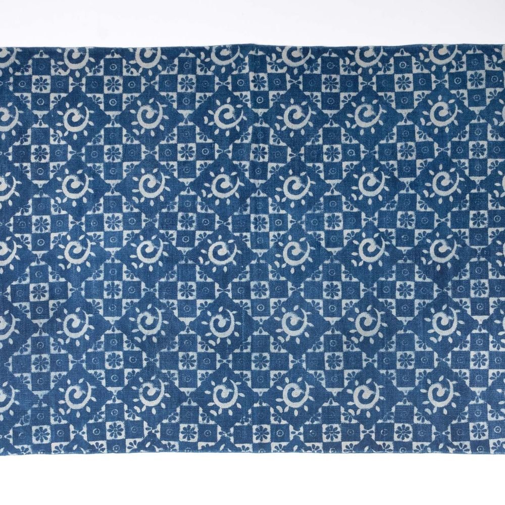 ZANAVI - Hand Block Printed Cotton Rug