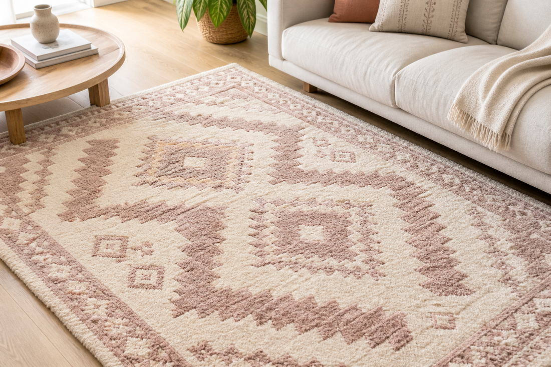 Hand-tufted handmade rug in a bright modern living room — Rug Ritual
