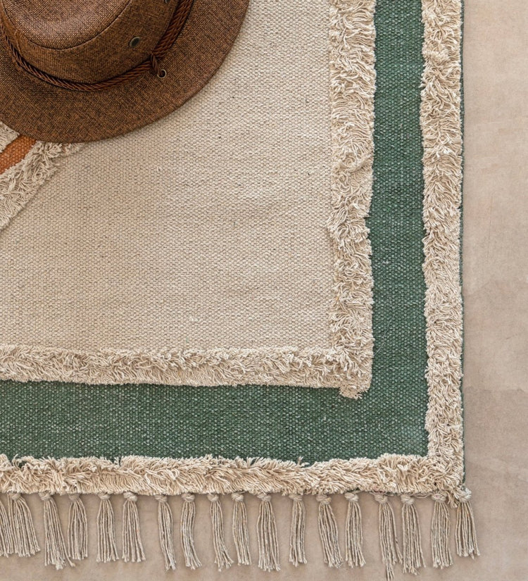 Sage Terra Diamond Tufted hand-tufted cotton area rug - main product view