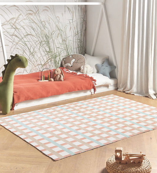 Pastel Picnic Plaid Kids Rug