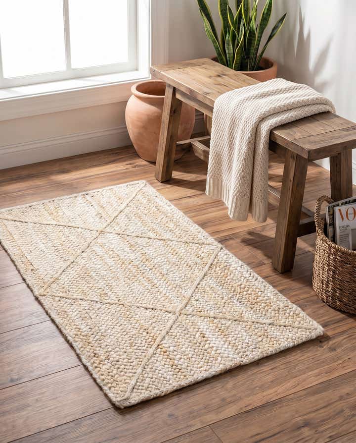 Braided Jute Hand-Braided Area Rug 100% Natural Fiber