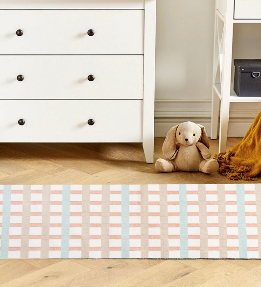 Pastel Picnic Plaid Kids Rug