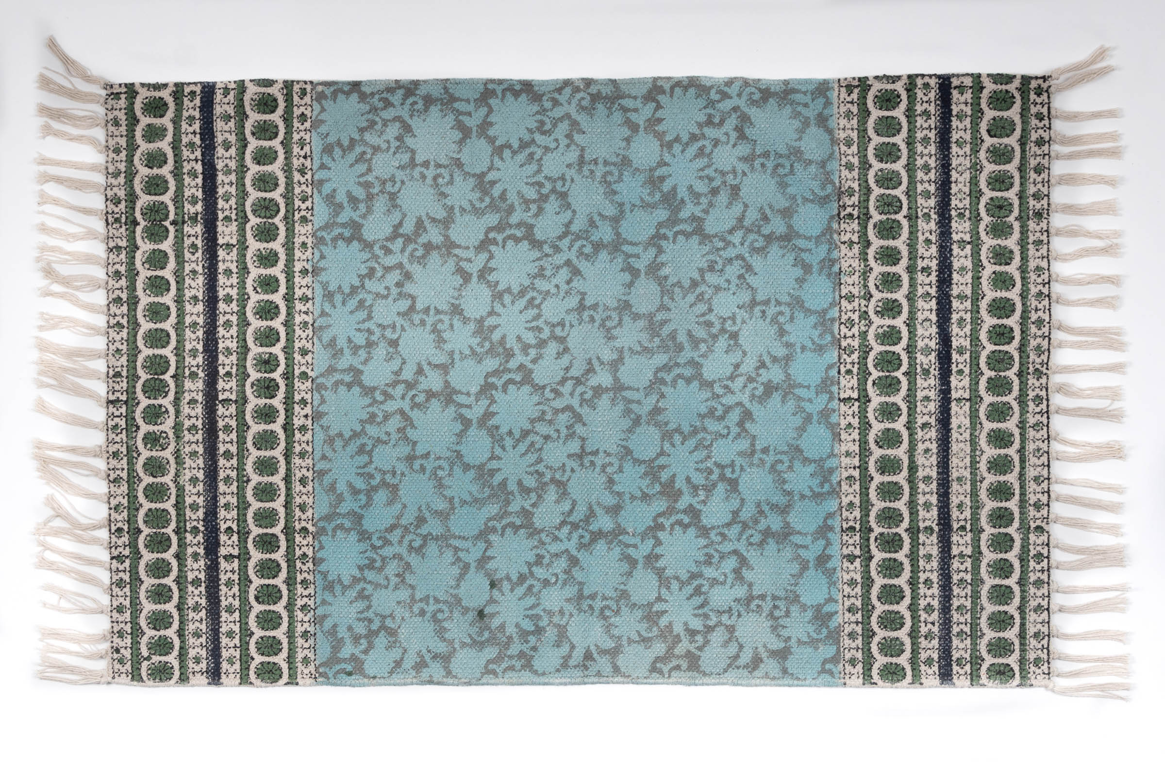 JALGAON - Hand Block Printed Cotton  Rug