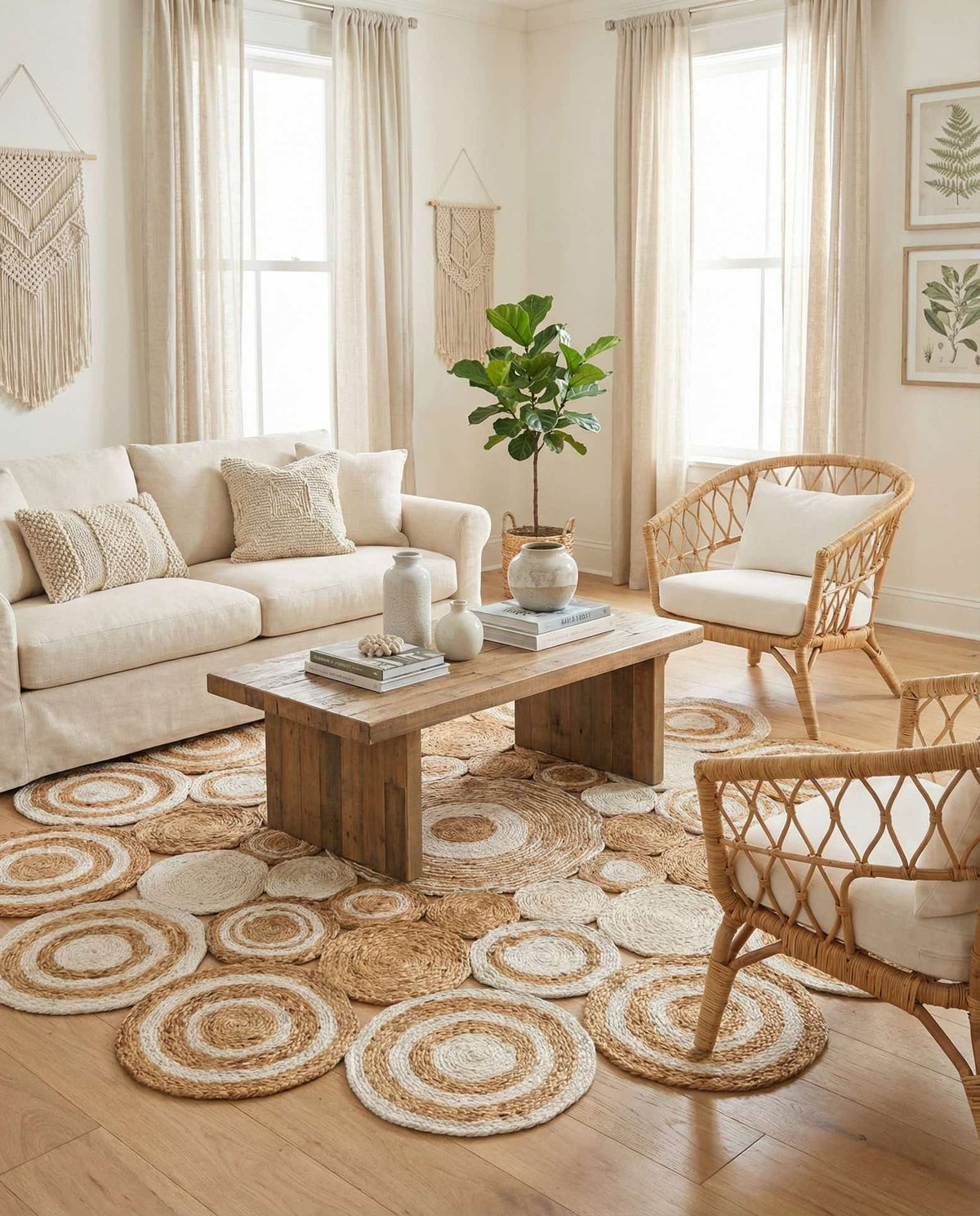 Braided Jute Hand Braided Round Rug