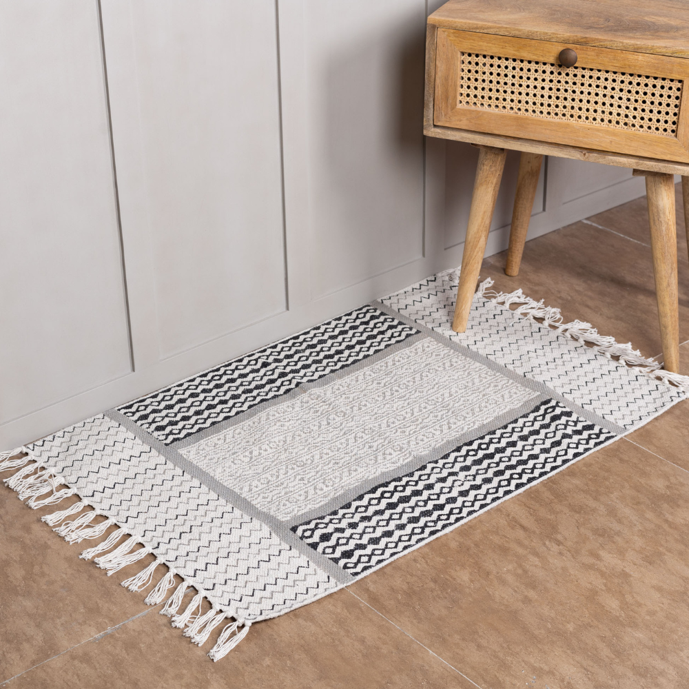 ALMUS - Hand Block Printed Cotton Rug