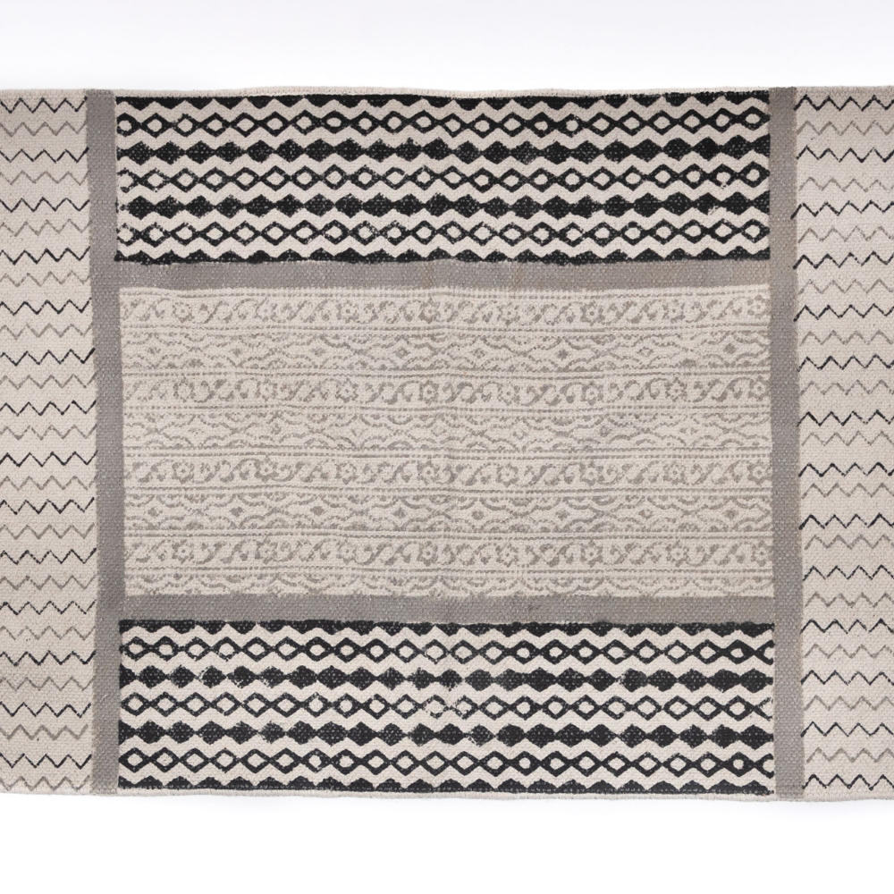 ALMUS - Hand Block Printed Cotton Rug