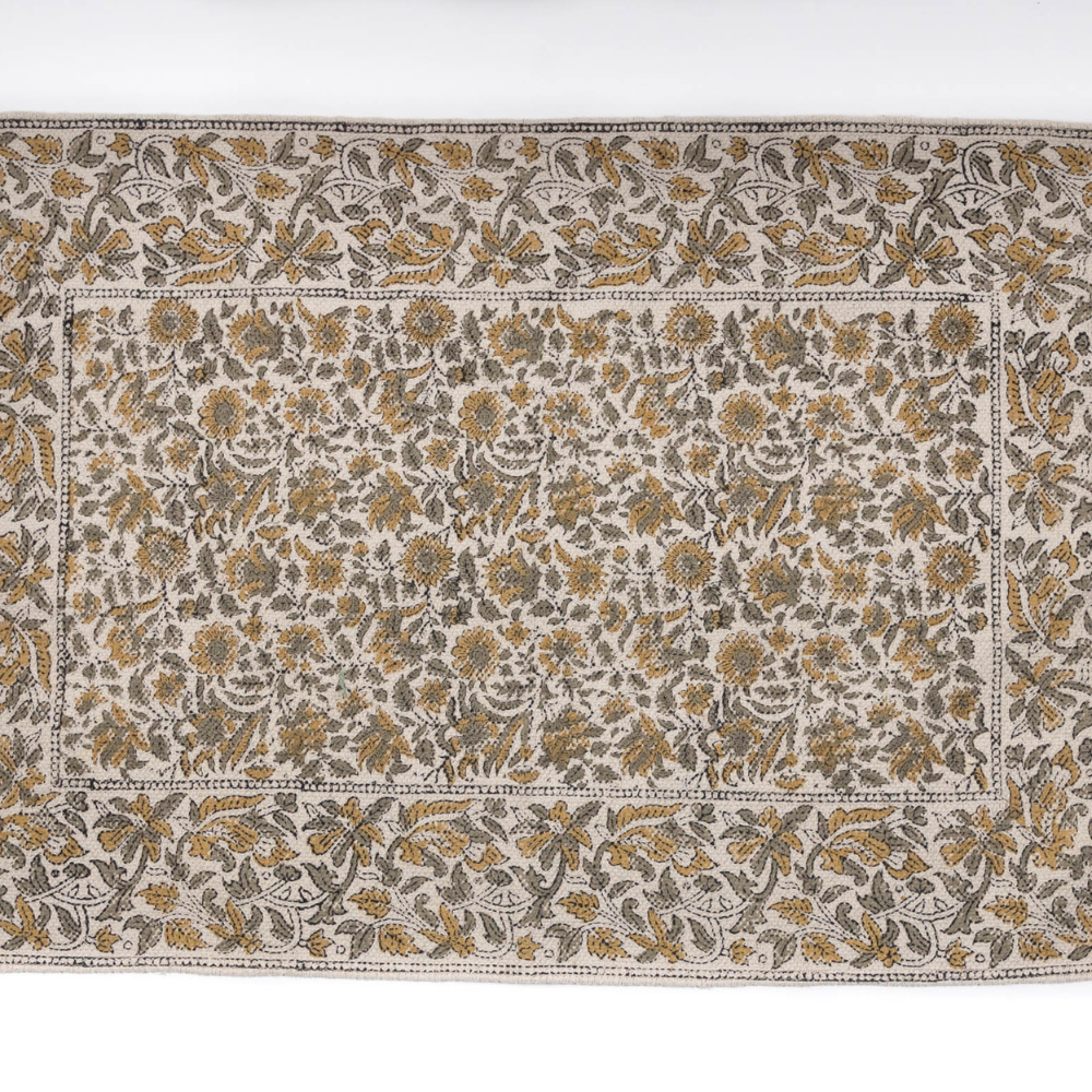 KIRKLAR- Hand Block Printed Cotton Rug
