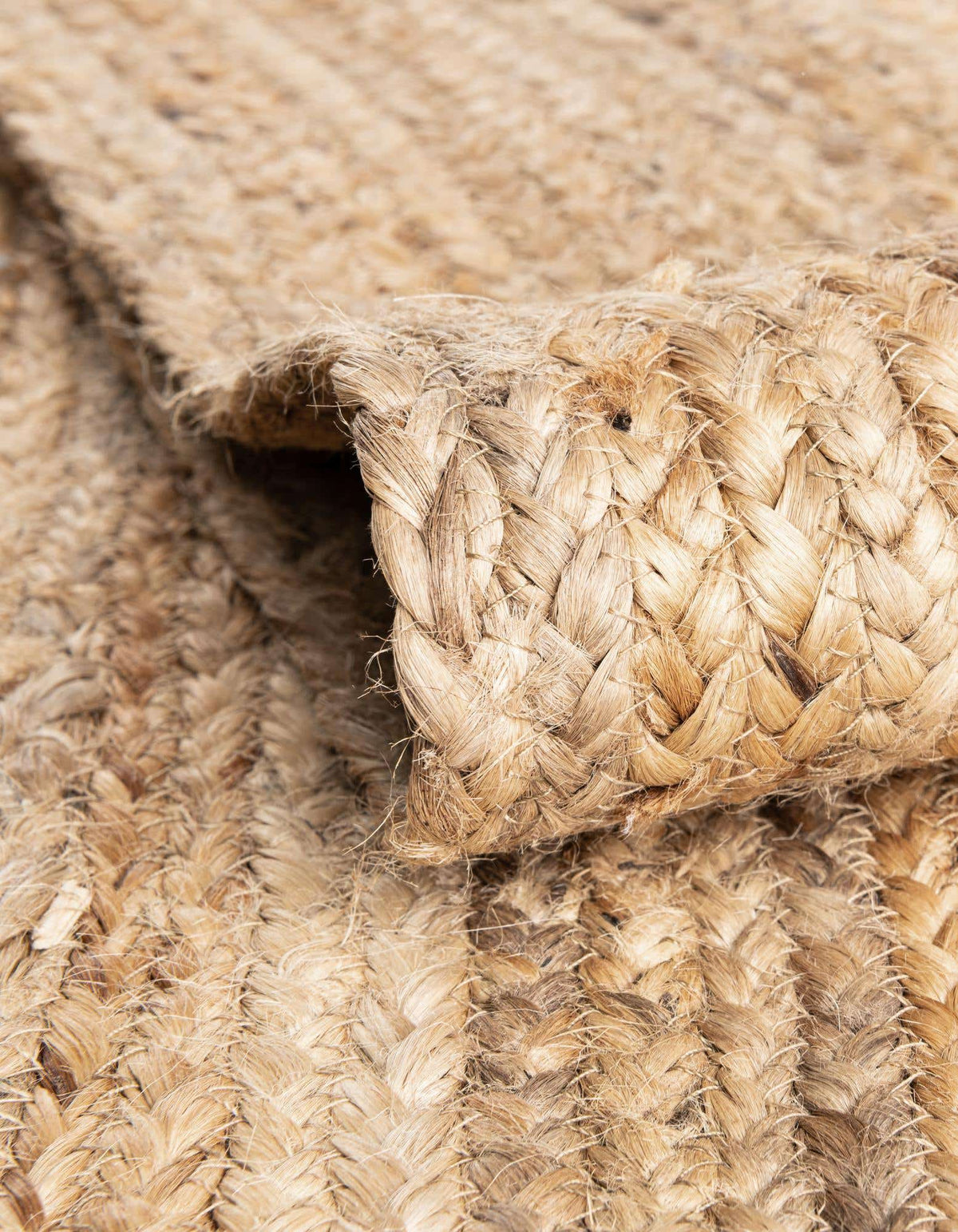Braided Jute Hand-Braided Area Rug 100% Natural Fiber