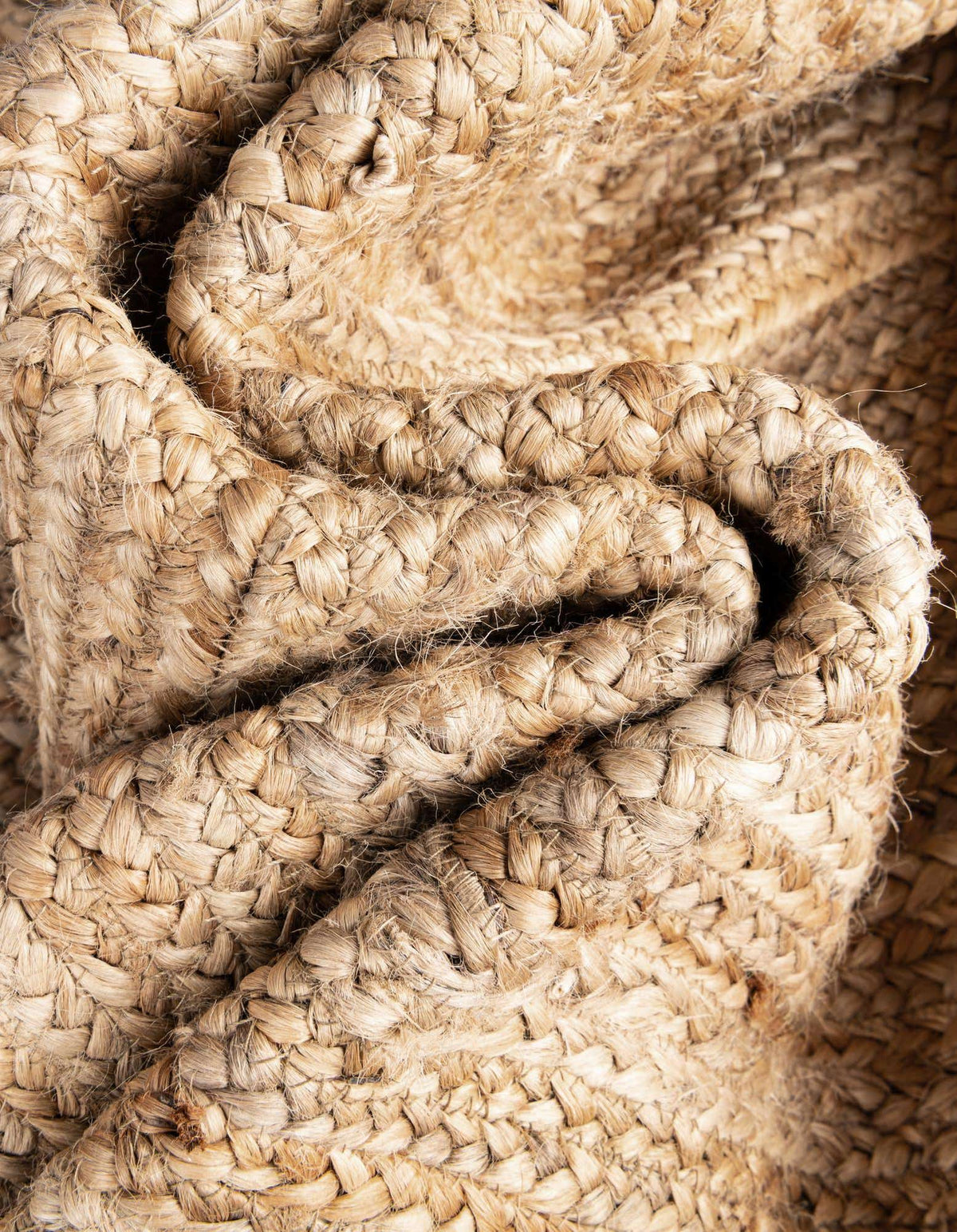 Braided Jute Hand-Braided Area Rug 100% Natural Fiber
