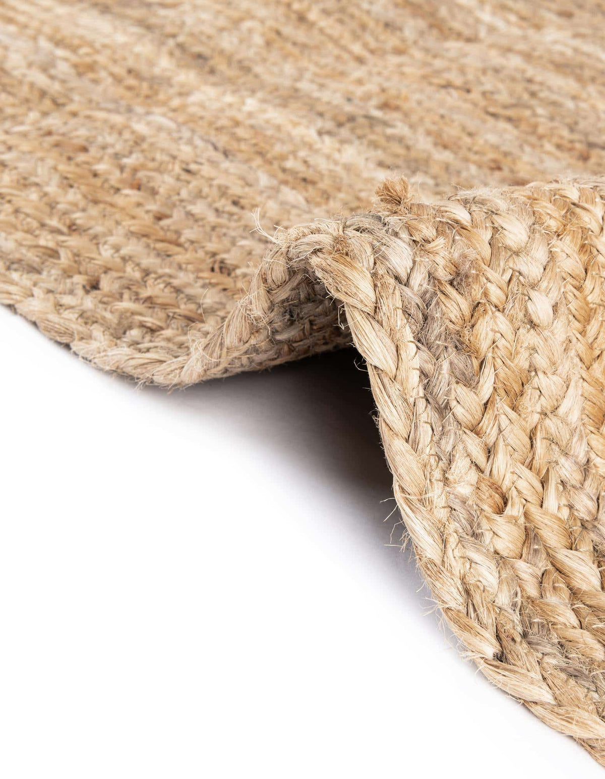 Braided Jute Hand-Braided Area Rug 100% Natural Fiber