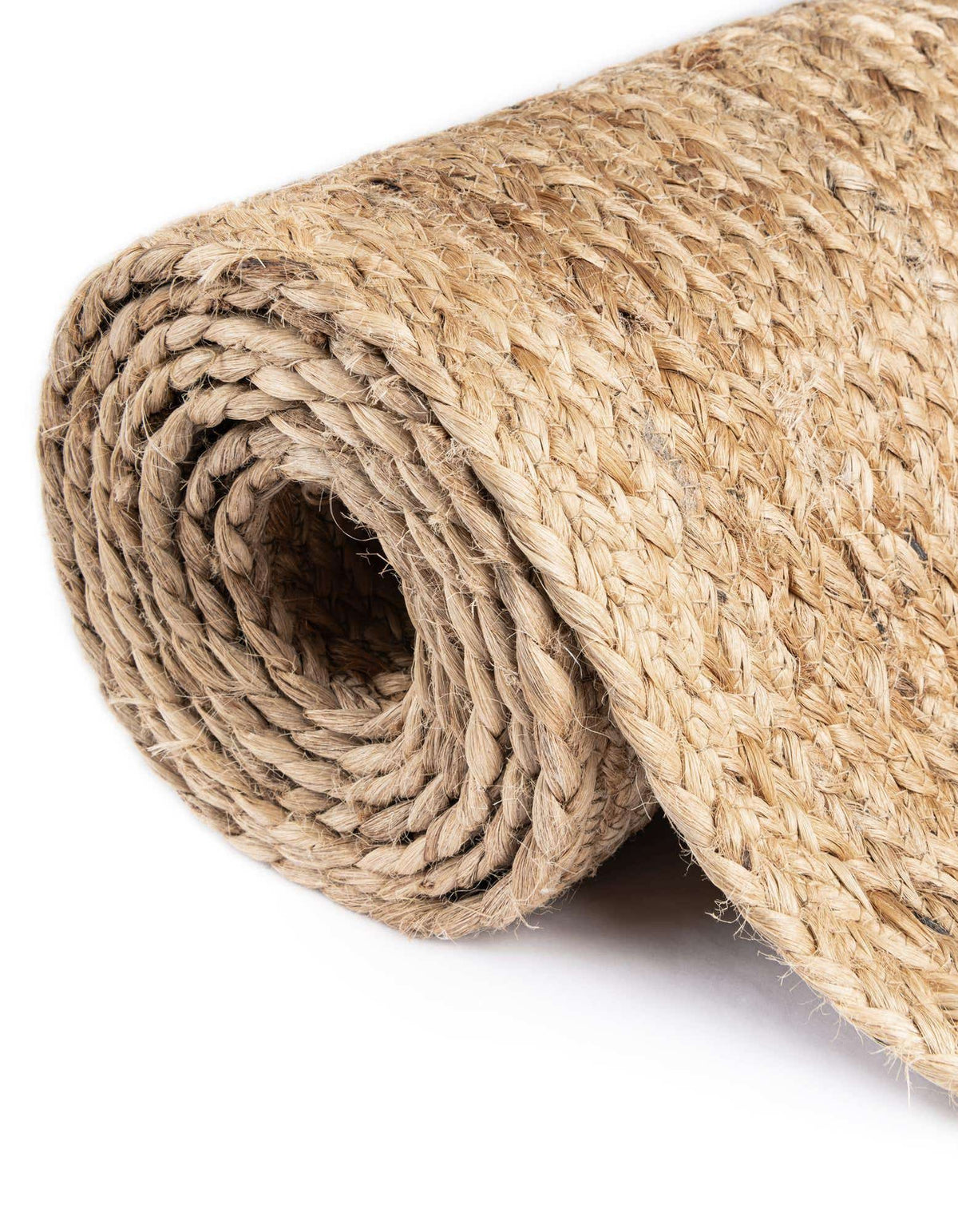 Braided Jute Hand-Braided Area Rug 100% Natural Fiber