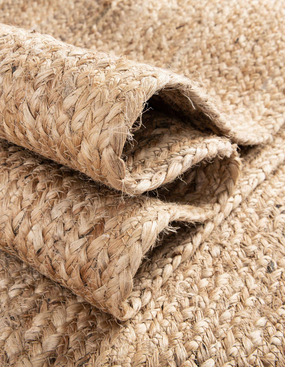 Braided Jute Hand-Braided Area Rug 100% Natural Fiber
