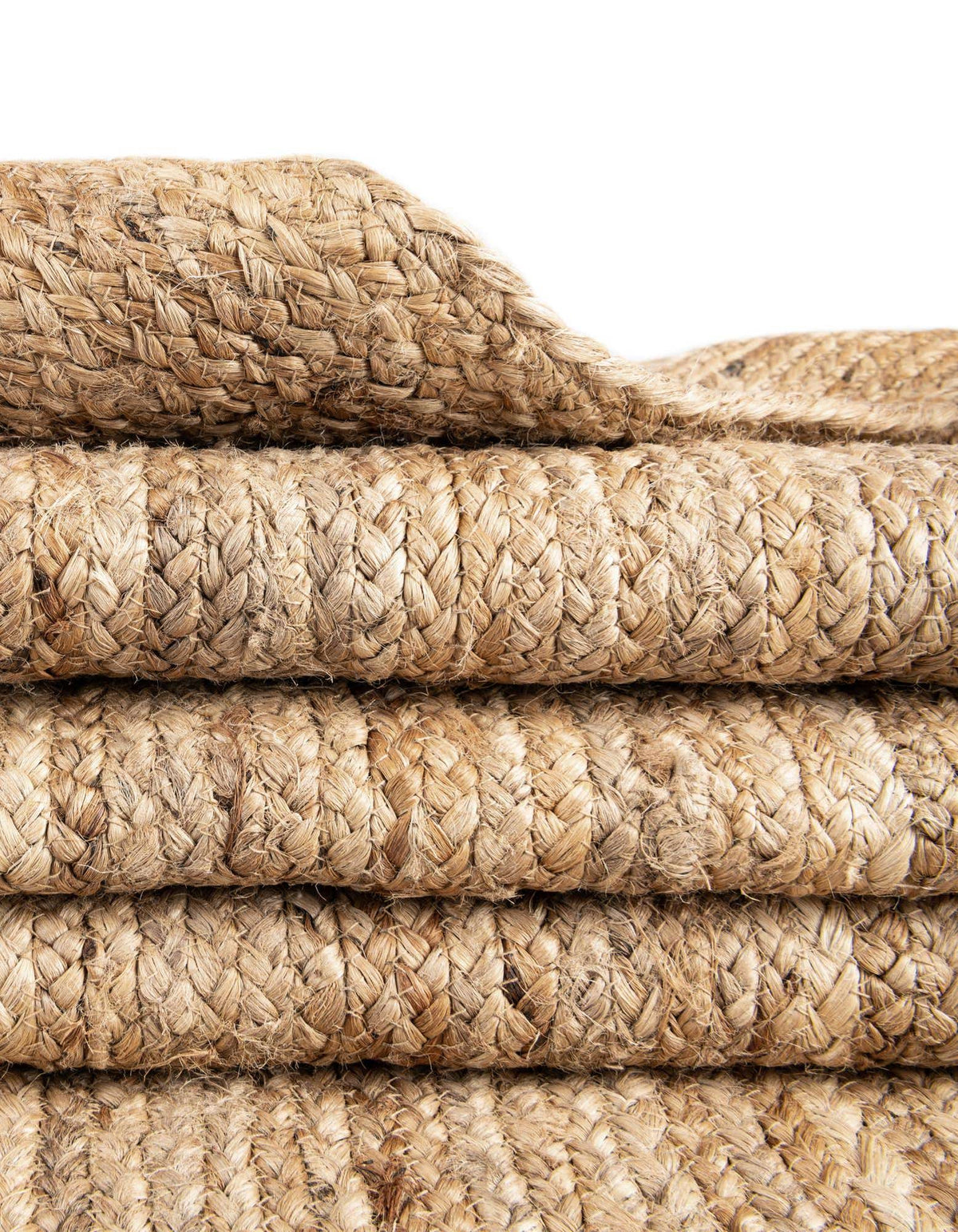 Braided Jute Hand-Braided Area Rug 100% Natural Fiber