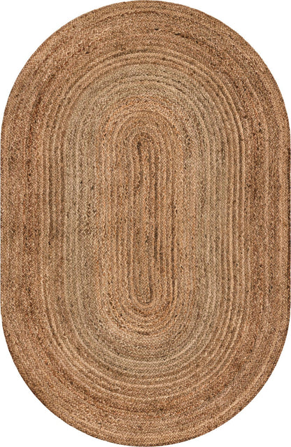 Handmade Braided Jute Oval Rug