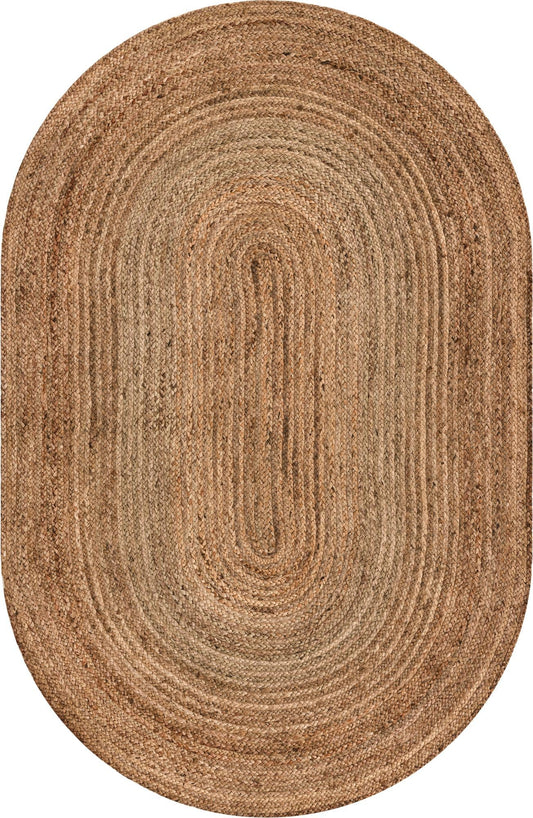 Handmade Braided Jute Oval Rug