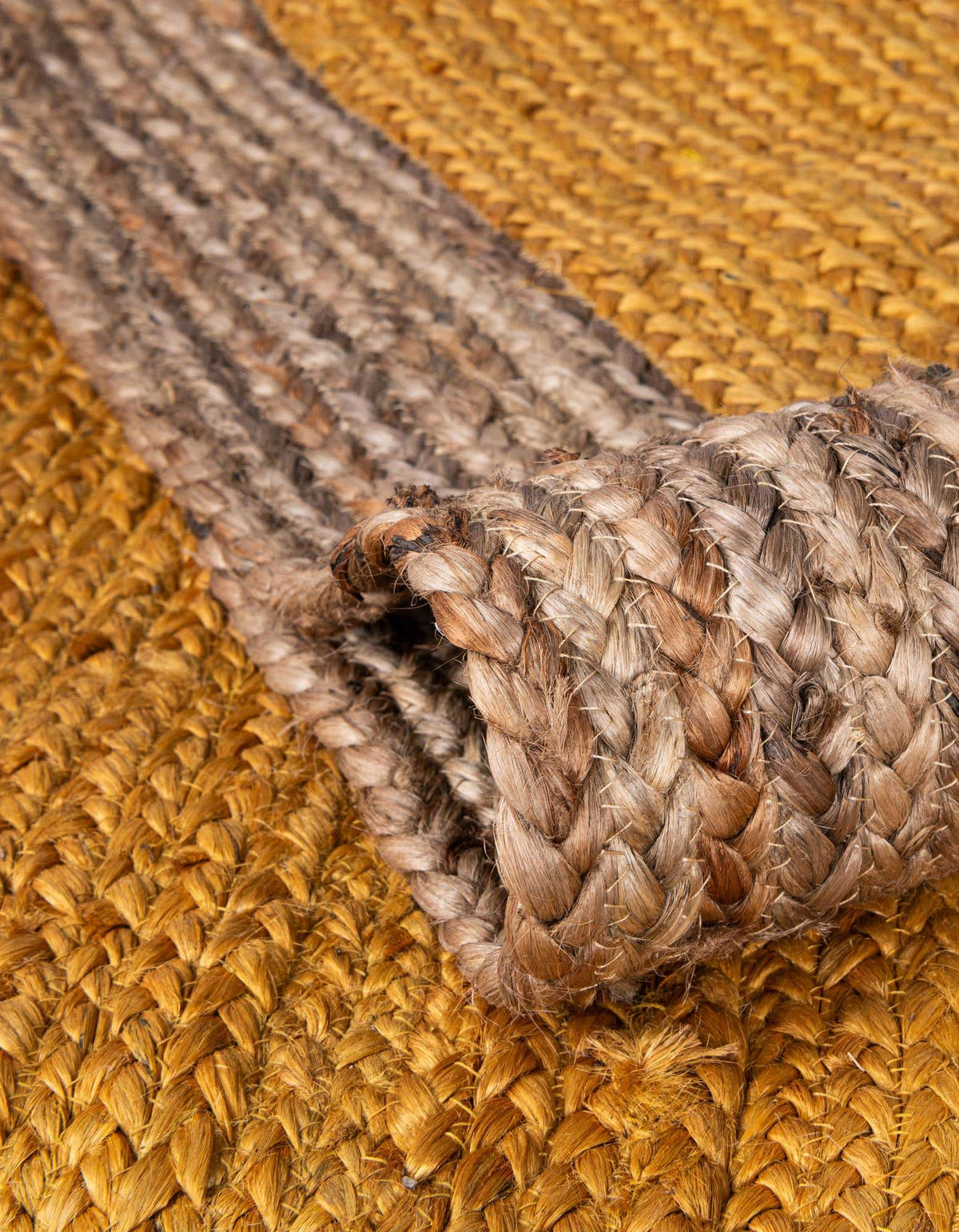 Braided Jute Hand-Braided Area Rug 100% Natural Fiber