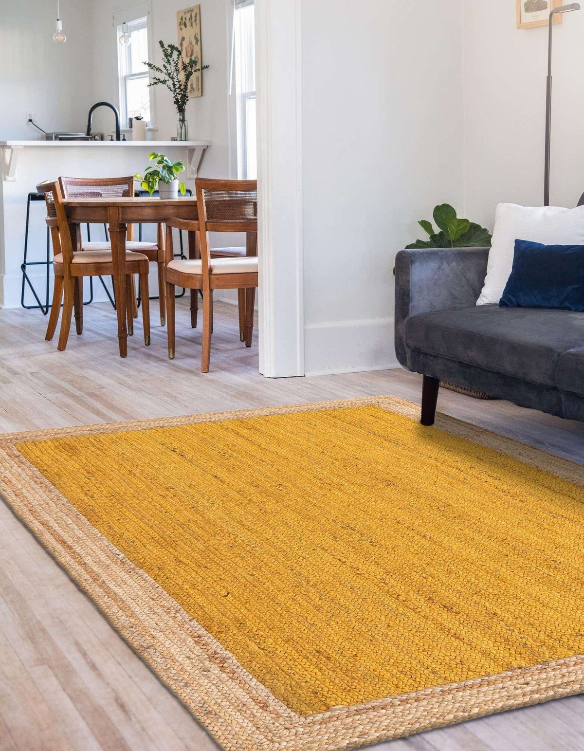 Braided Jute Hand-Braided Area Rug 100% Natural Fiber