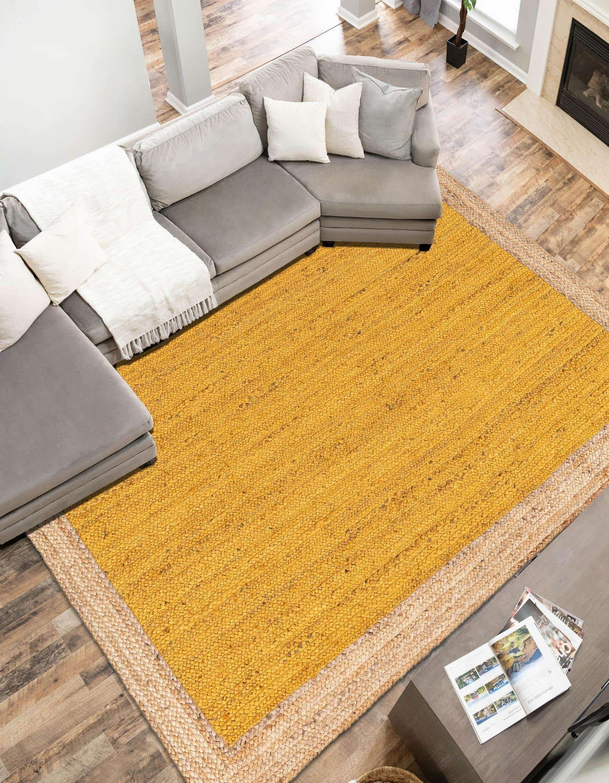 Braided Jute Hand-Braided Area Rug 100% Natural Fiber
