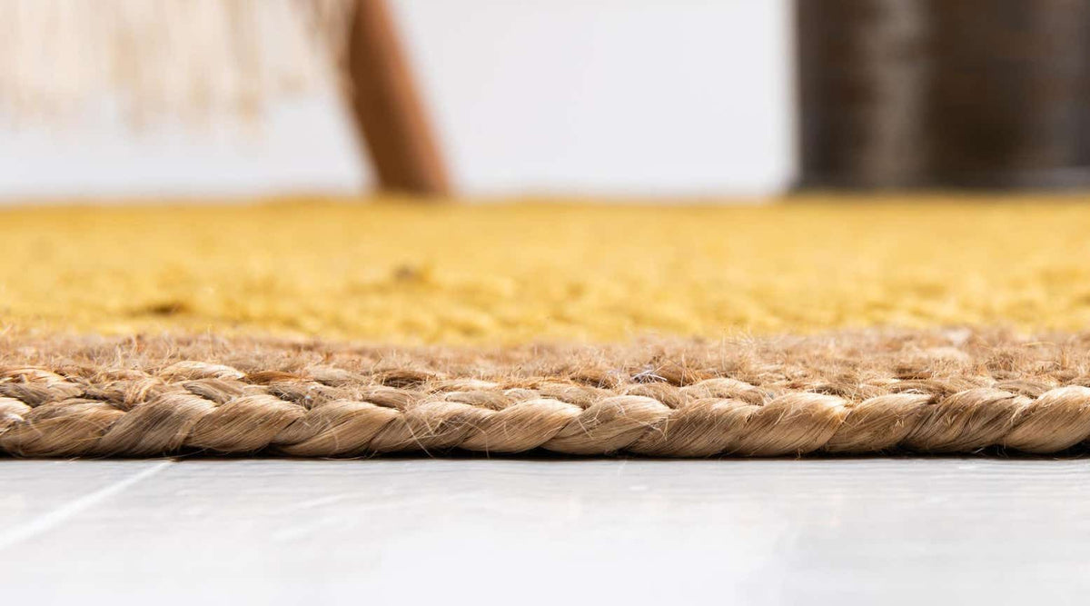 Braided Jute Hand-Braided Oval Rug 100% Natural Fiber