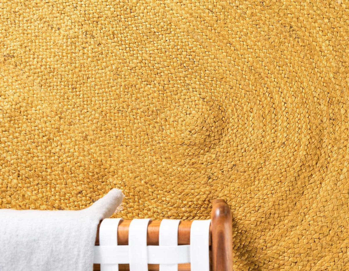 Braided Jute Hand-Braided Oval Rug 100% Natural Fiber