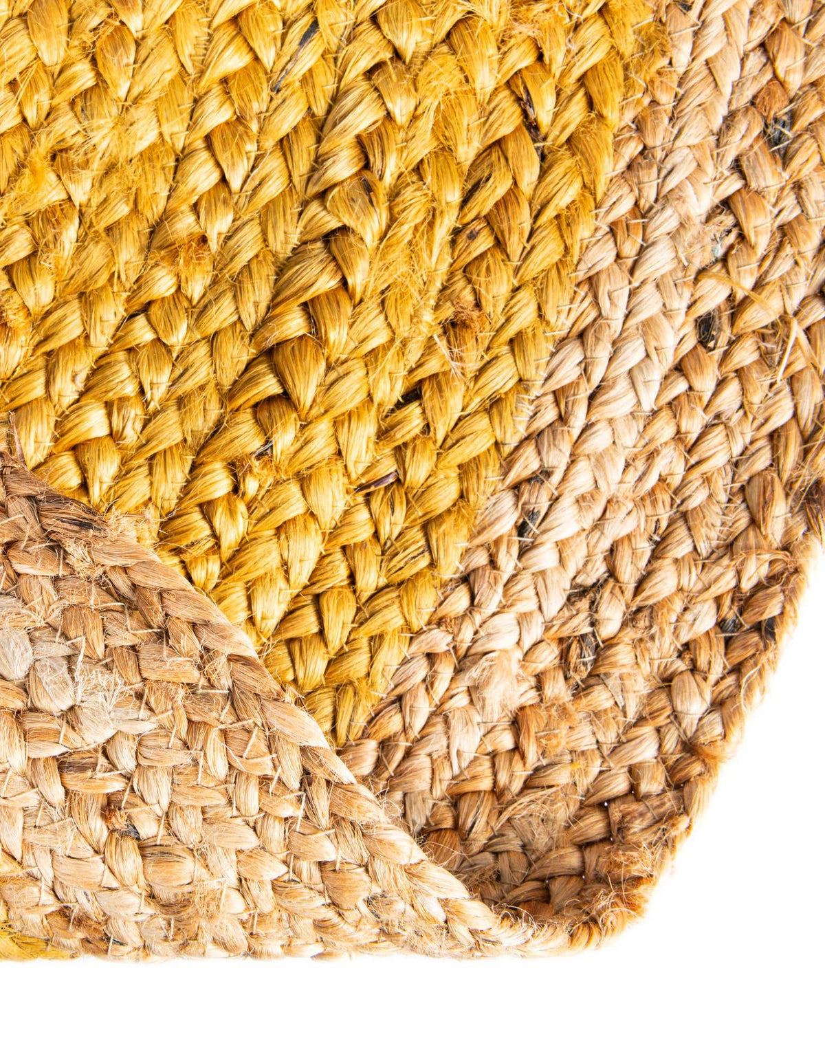Braided Jute Hand-Braided Oval Rug 100% Natural Fiber