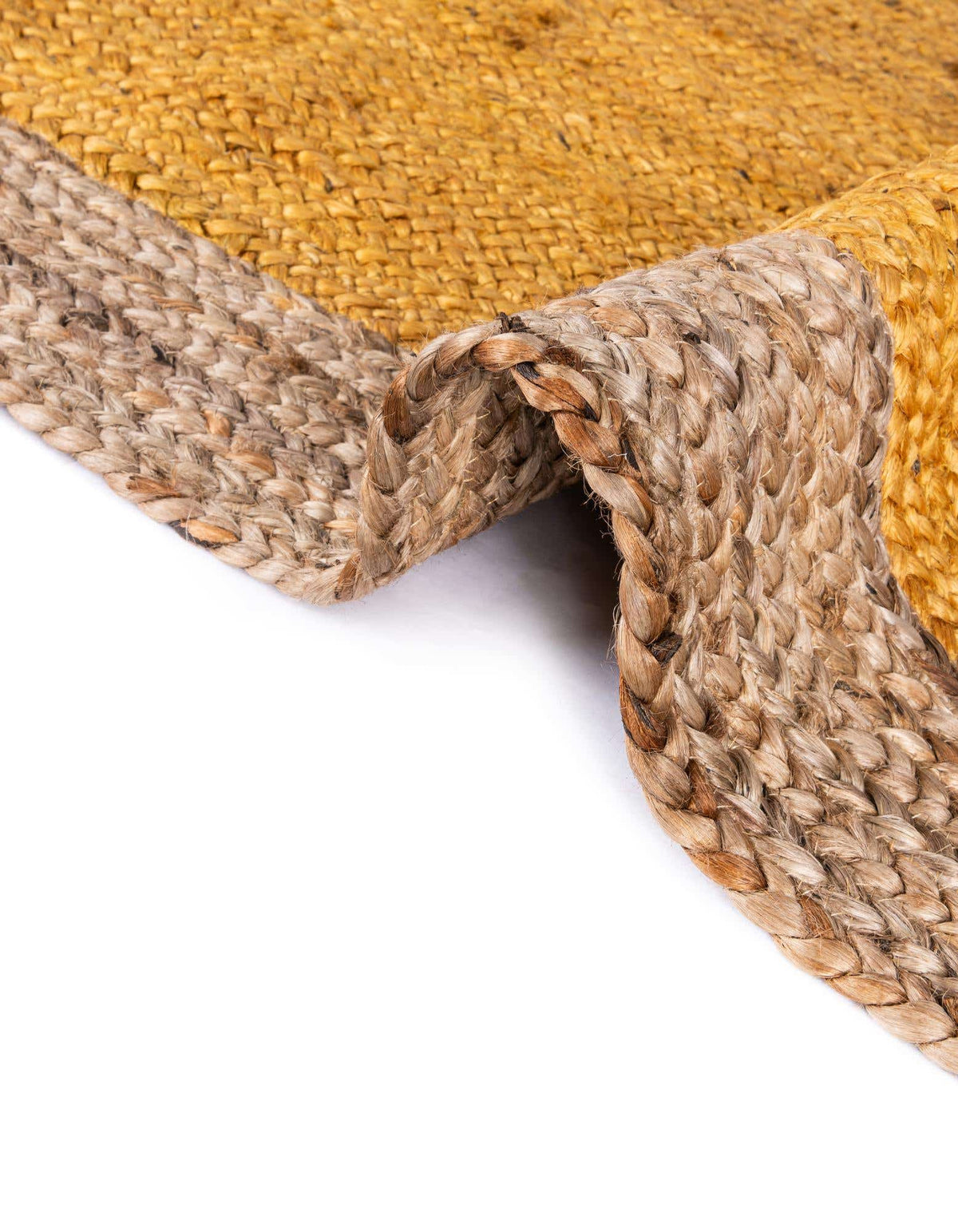 Braided Jute Hand-Braided Oval Rug 100% Natural Fiber