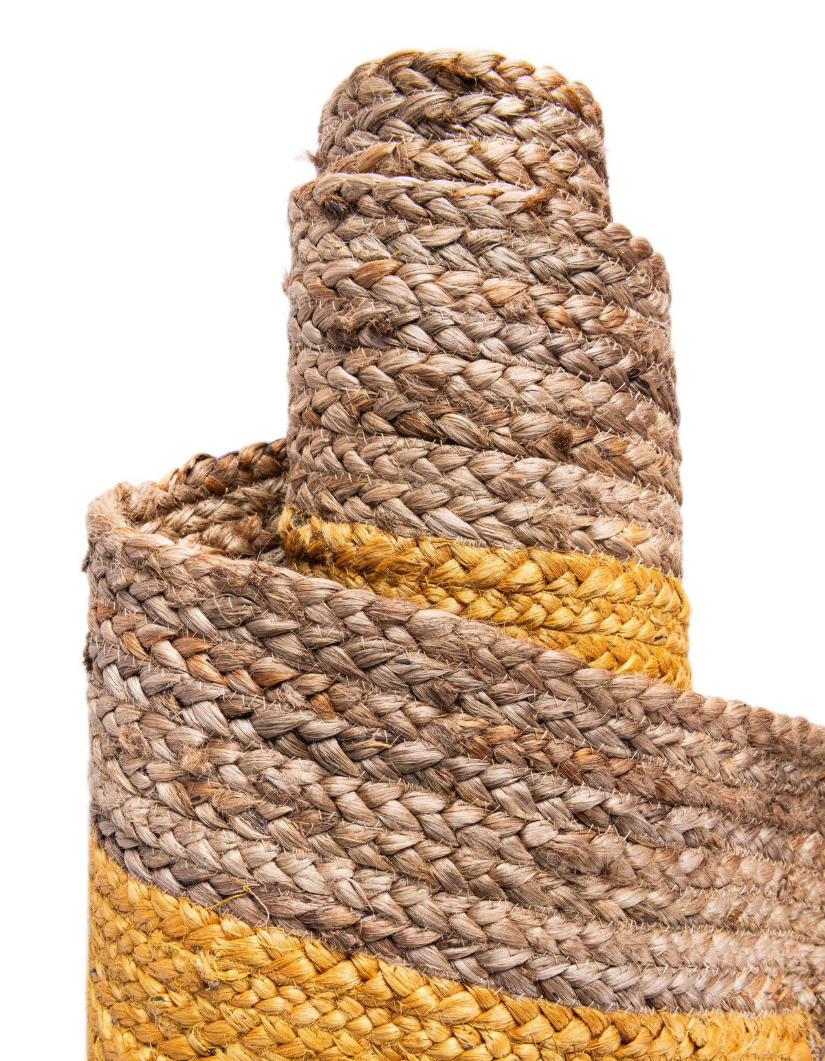 Braided Jute Hand-Braided Oval Rug 100% Natural Fiber