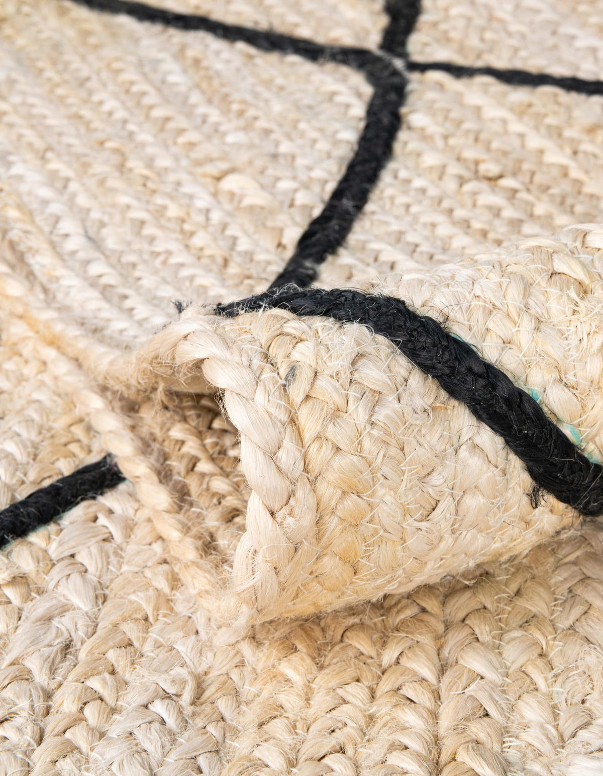 Braided Jute Hand-Braided Runner Rug 100% Natural Fiber