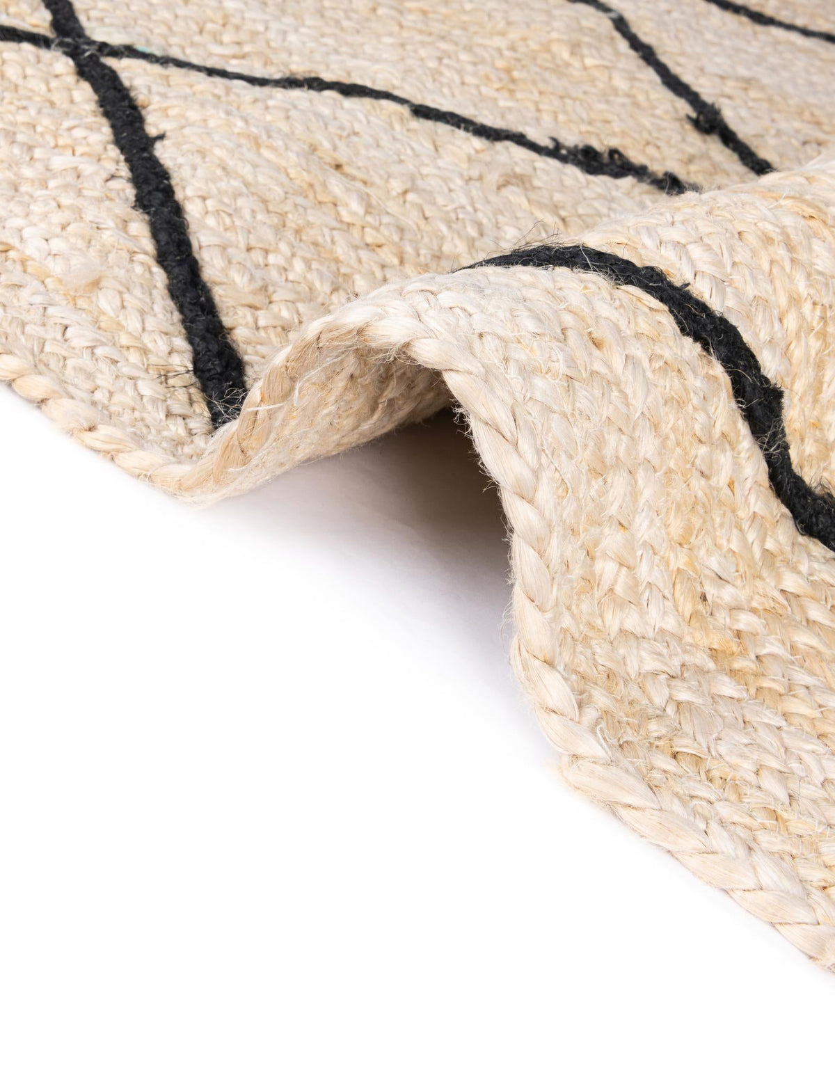 Braided Jute Hand-Braided Runner Rug 100% Natural Fiber