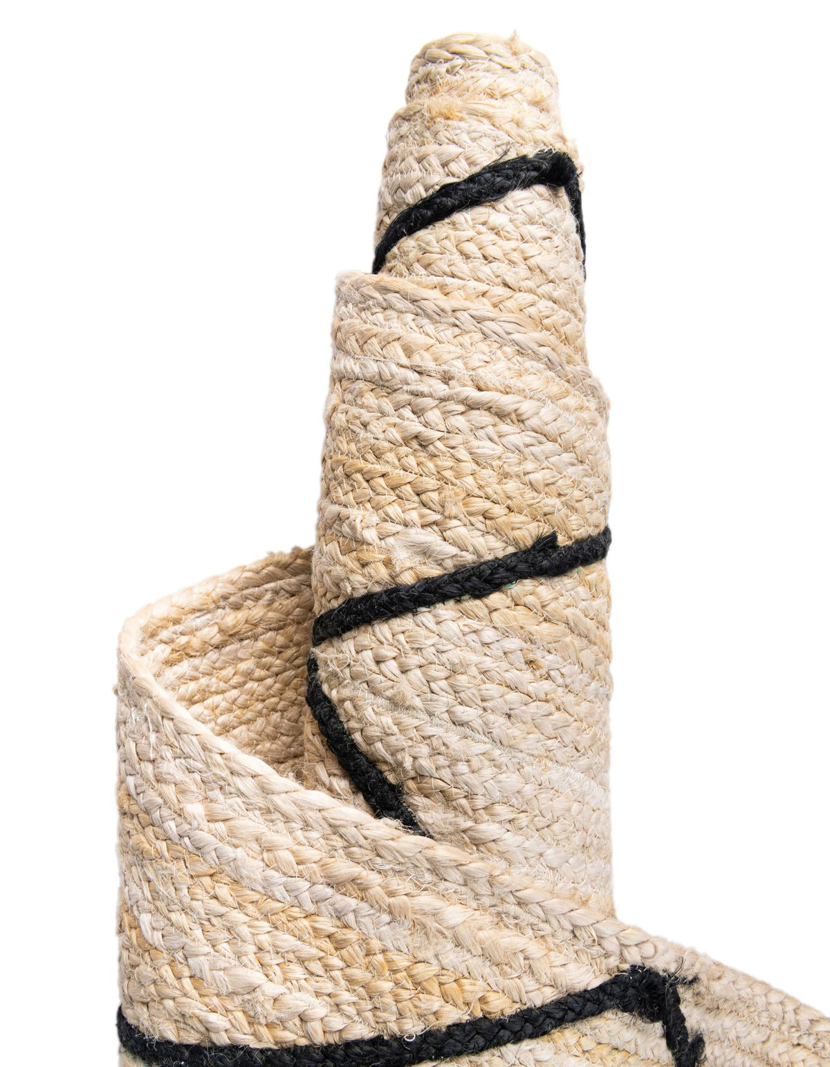 Braided Jute Hand-Braided Runner Rug 100% Natural Fiber