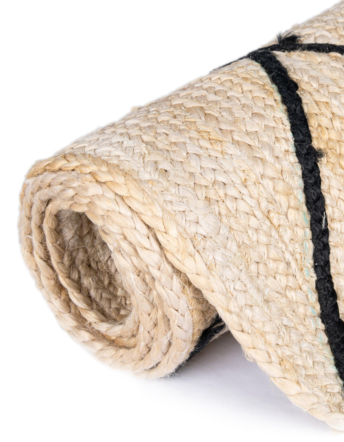 Braided Jute Hand-Braided Runner Rug 100% Natural Fiber