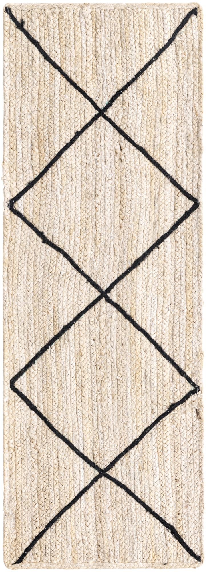 Braided Jute Hand-Braided Runner Rug 100% Natural Fiber