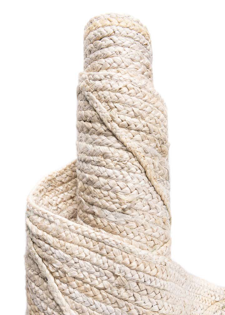 Braided Jute Hand-Braided Area Rug 100% Natural Fiber