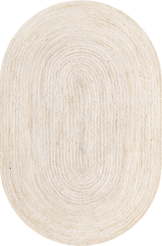 Handmade Braided Jute Oval Rug