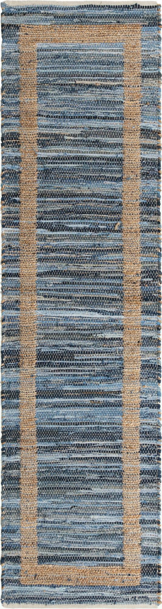 Hand Woven Chindi Jute Runner Rug
