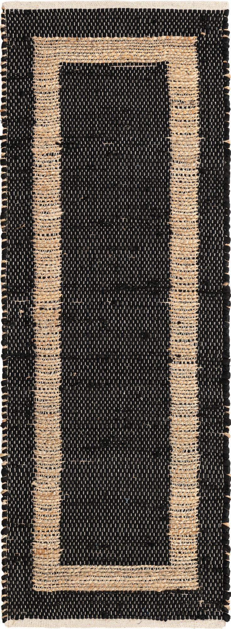 Hand Woven Chindi Jute Runner Rug