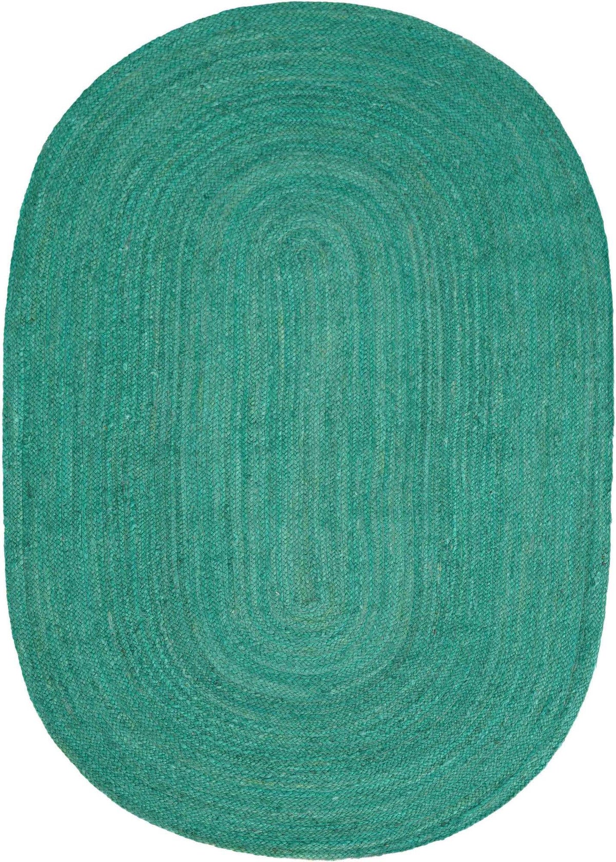 Braided Jute Hand-Braided Oval Rug 100% Natural Fiber