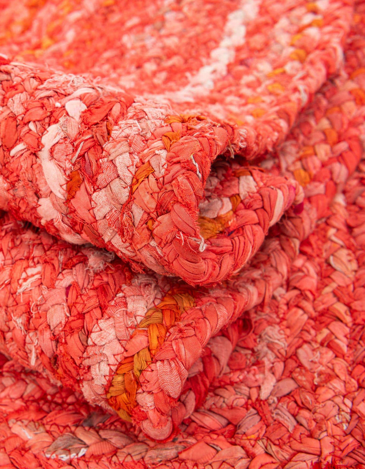 Braided Chindi Hand-Braided Table Runner Rug 100% Recycled Cotton