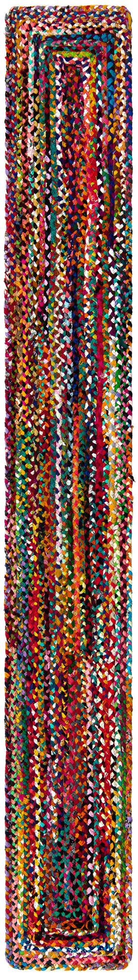 Handmade Braided Chindi Table Runner Rug