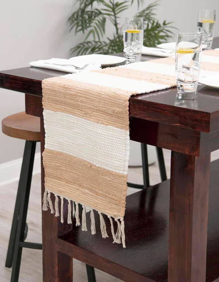 Chindi Rag Hand-Woven Table Runner Rug 100% Cotton