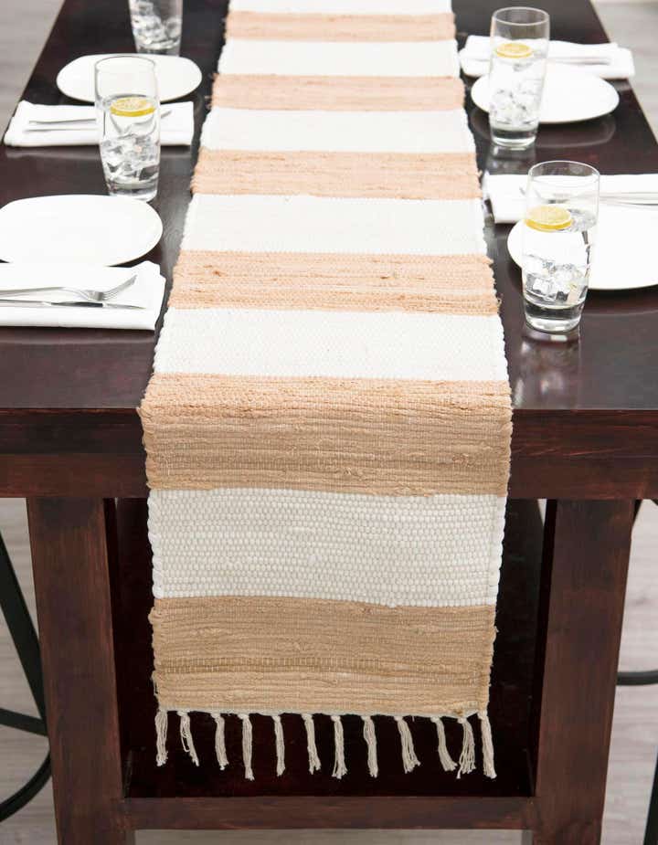 Chindi Rag Hand-Woven Table Runner Rug 100% Cotton