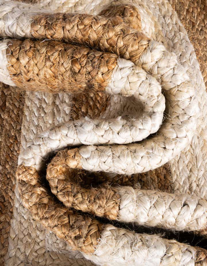 Braided Jute Hand-Braided Area Rug 100% Natural Fiber