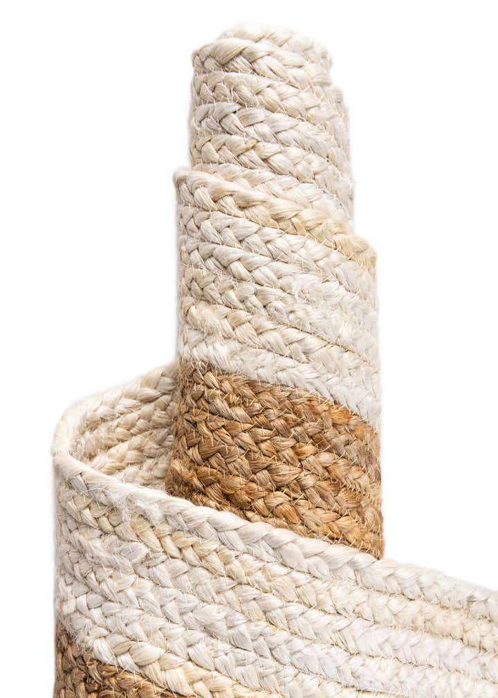Braided Jute Hand-Braided Area Rug 100% Natural Fiber