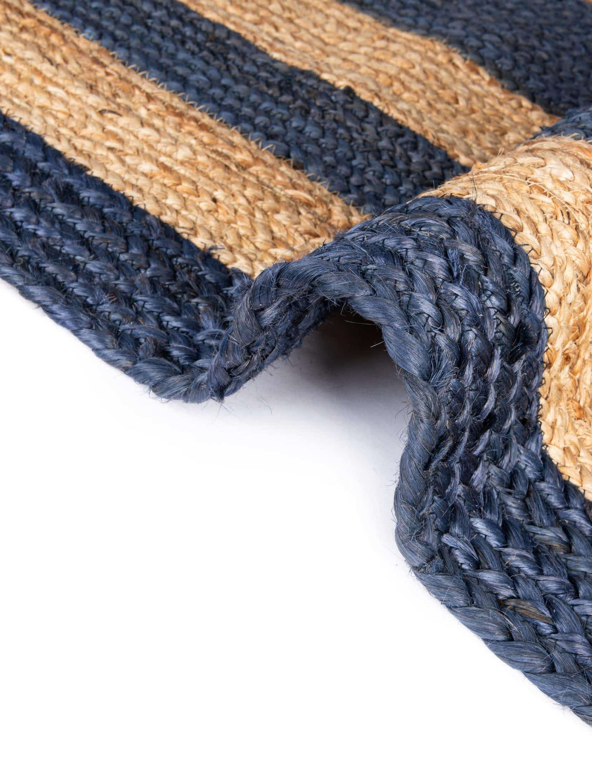Braided Jute Handmade Area Rug Concentric Border