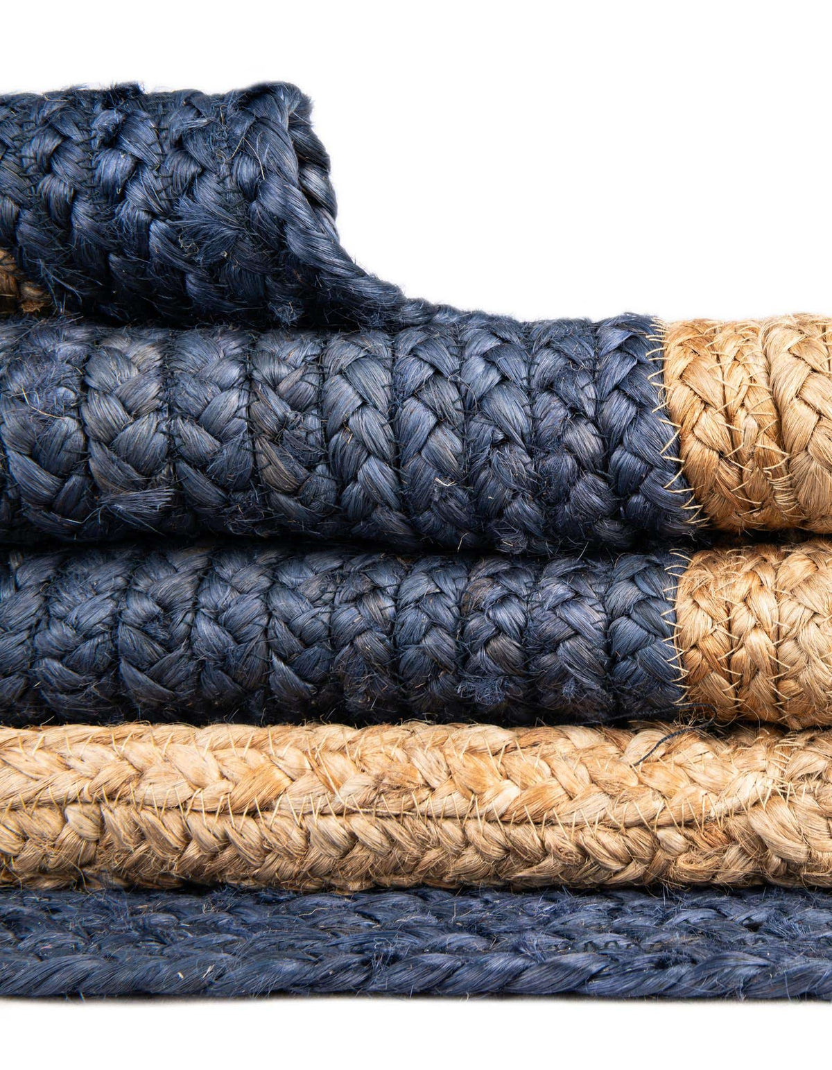 Braided Jute Handmade Area Rug Concentric Border